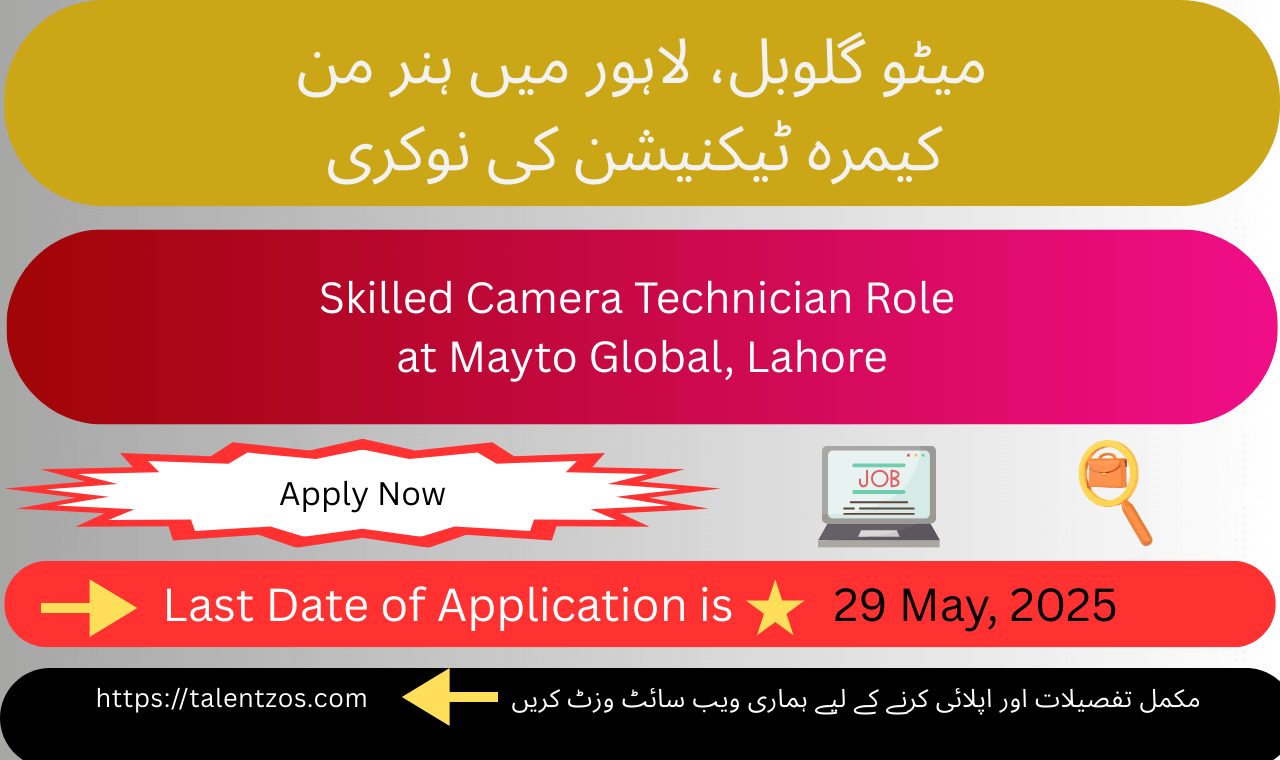 Expert camera technician performing precision repairs at Mayto Global Trade Pvt Ltd, Lahore.