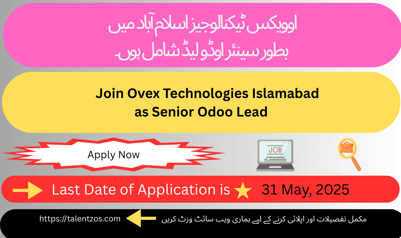Lead Odoo Development at Ovex Technologies – Driving Innovation in Islamabad