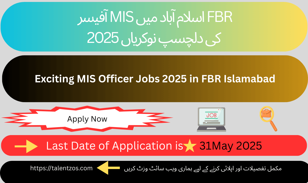 MIS Officer Jobs 2025 at FBR Islamabad – Apply Now