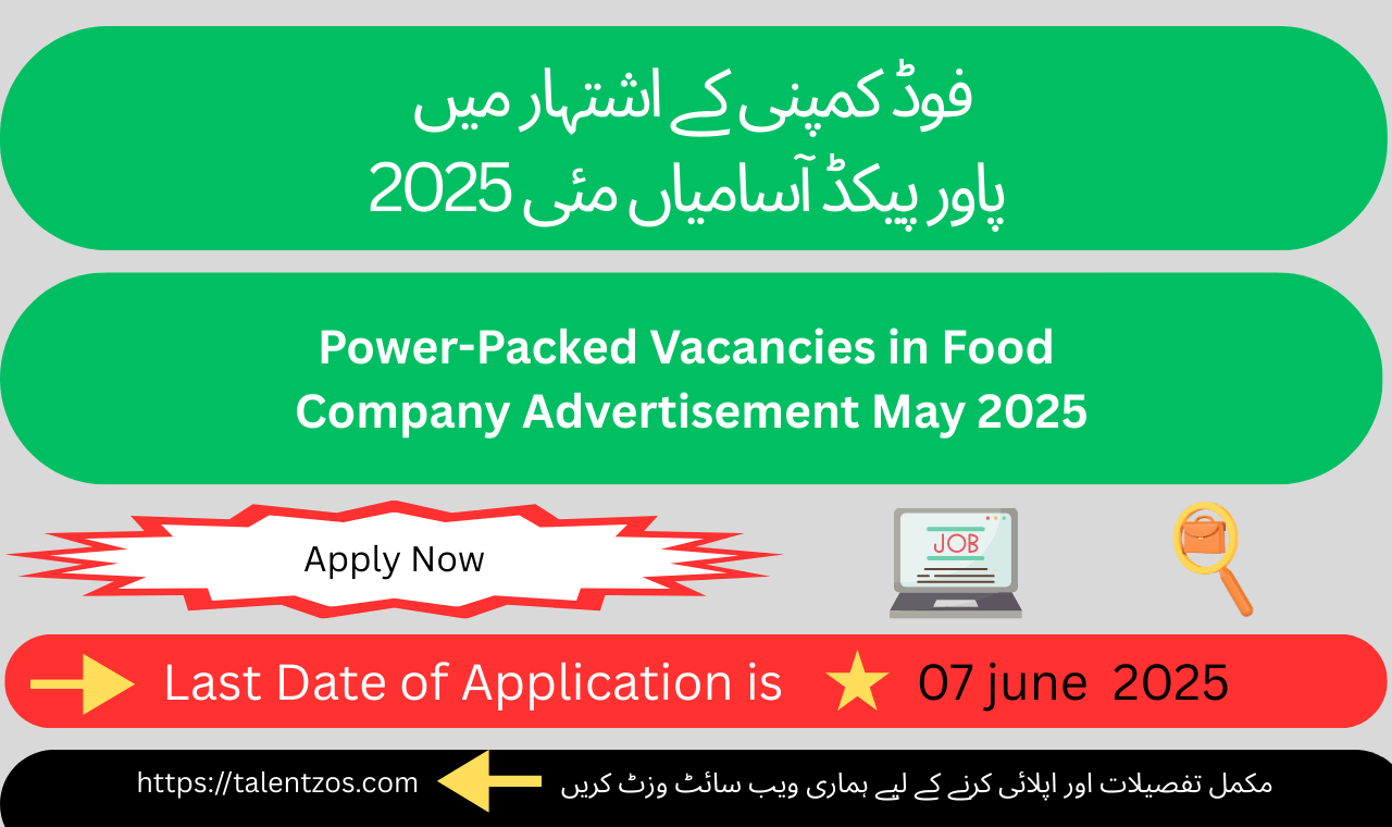 Mechanical Supervisor Role – Food Company Jobs 2025 in Lahore
