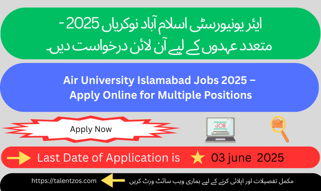 Air University Islamabad Campus – Job Openings 2025