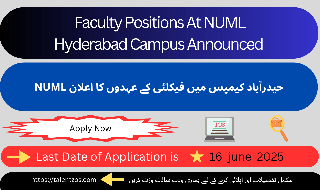 Candidates applying for faculty positions at NUML Hyderabad Campus 2025