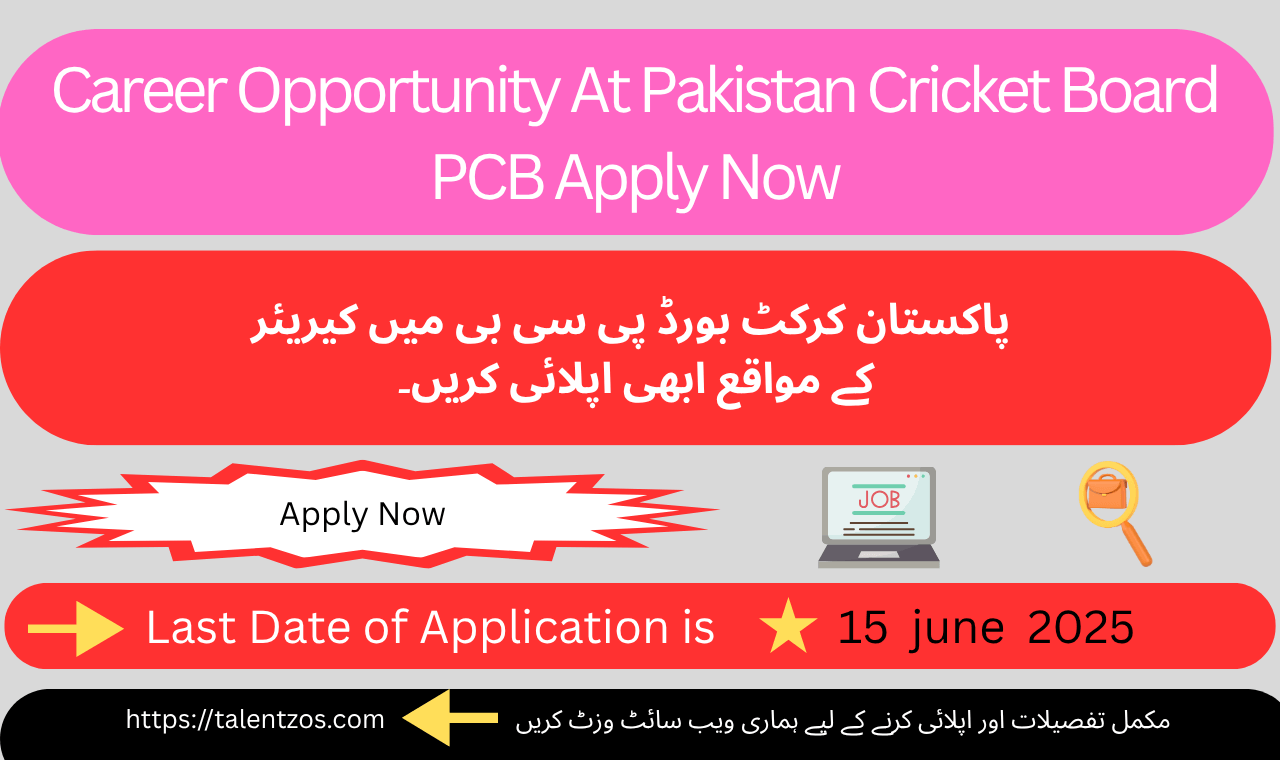Director Medical Sports Sciences at PCB Lahore – Career Opportunity At Pakistan Cricket Board PCB