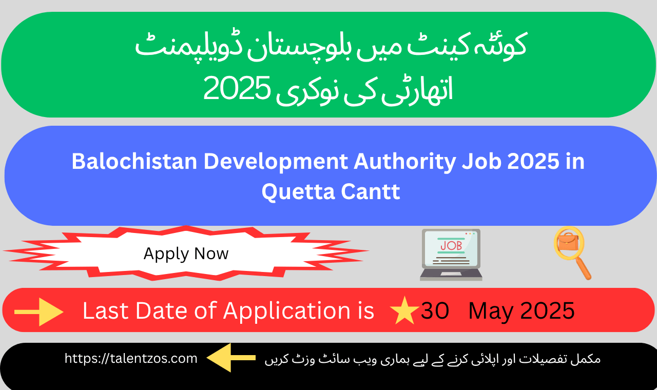 Project Director at Balochistan Development Authority Quetta – Apply for top government job 2025 with Bachelor or Master degree