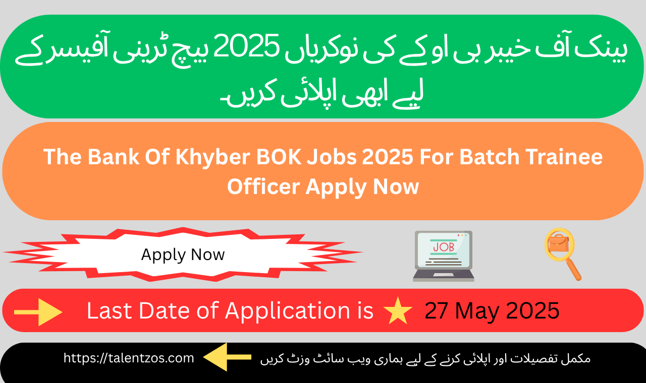 The Bank of Khyber BOK Jobs 2025 for BTO – Apply Now